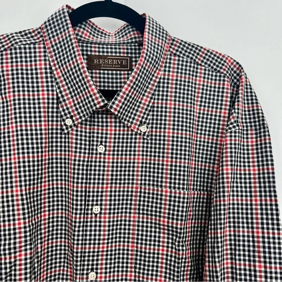 Reserve Patrick James Western Button Down Long Sleeve Plaid Shirt Top XXL - Picture 4 of 7